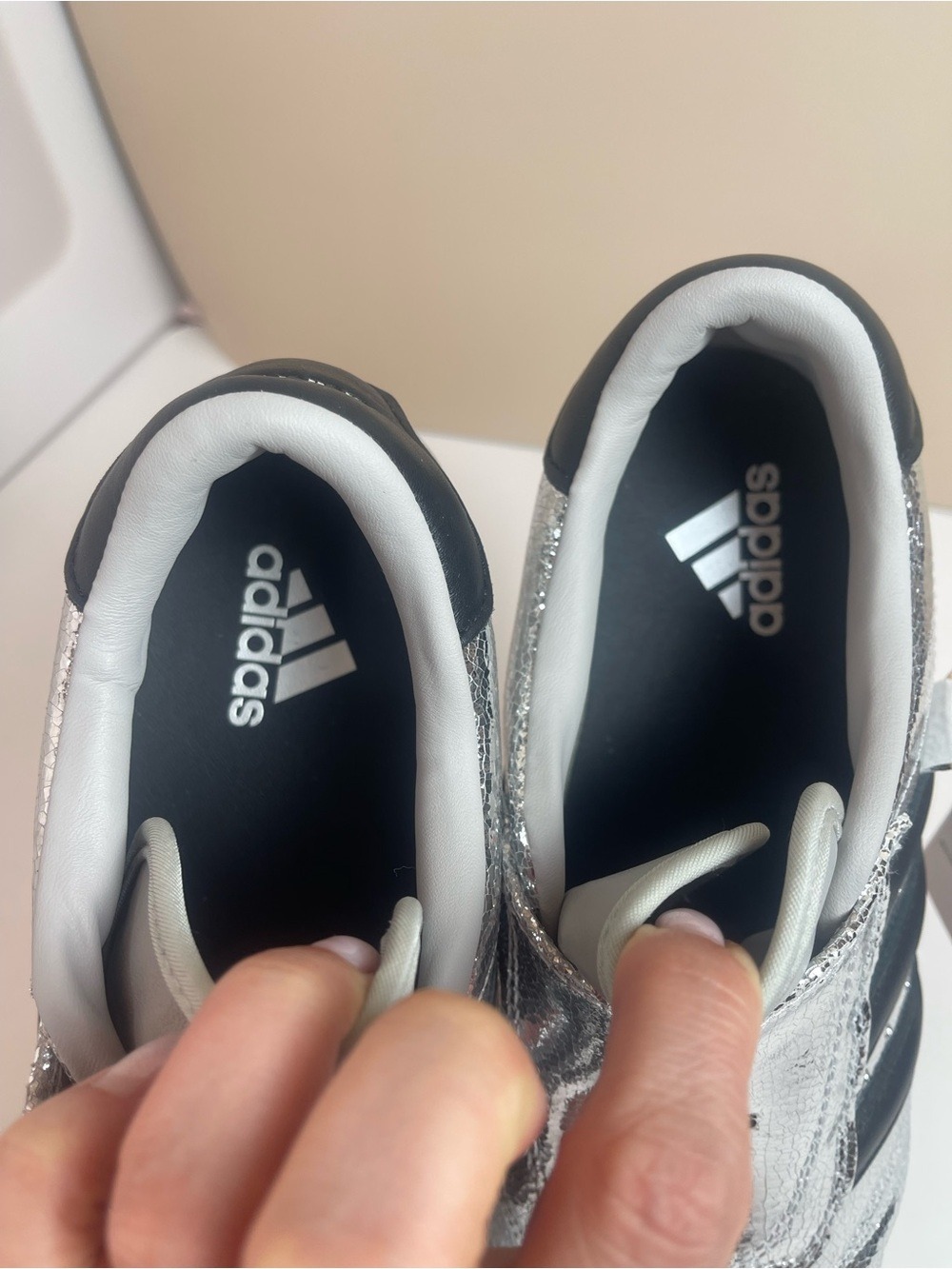Adidas Originals Taekwondo Women’s Leather Silver Metallic Black Sneakers 6.5 - Picture 10 of 12